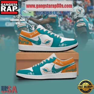 NFL Miami Dolphins Personalized Air Jordan 1 Sneakers Shoes