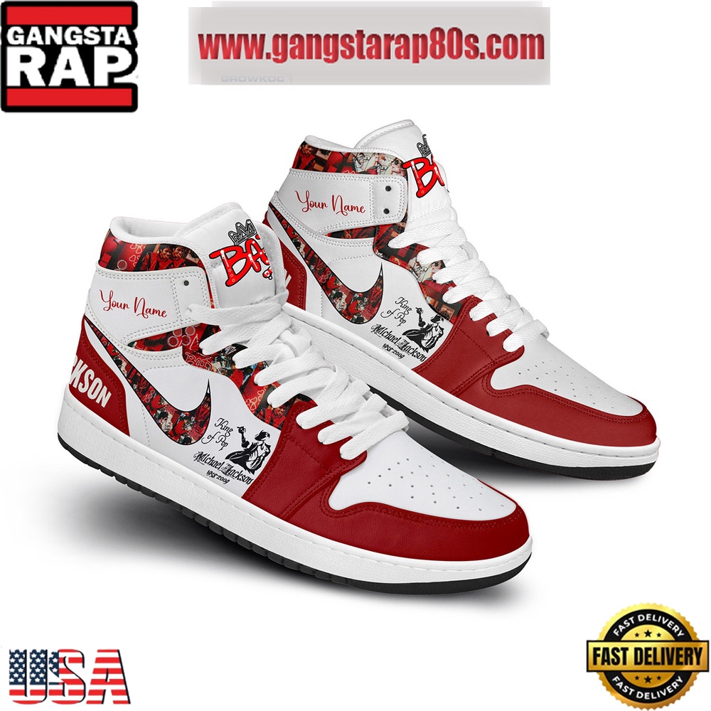 NFL Michael Jackson Fan Love Personalized Air Jordan 1 Sneakers Shoes