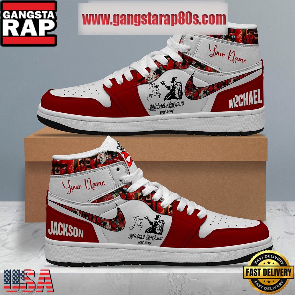 NFL Michael Jackson Fan Love Personalized Air Jordan 1 Sneakers Shoes