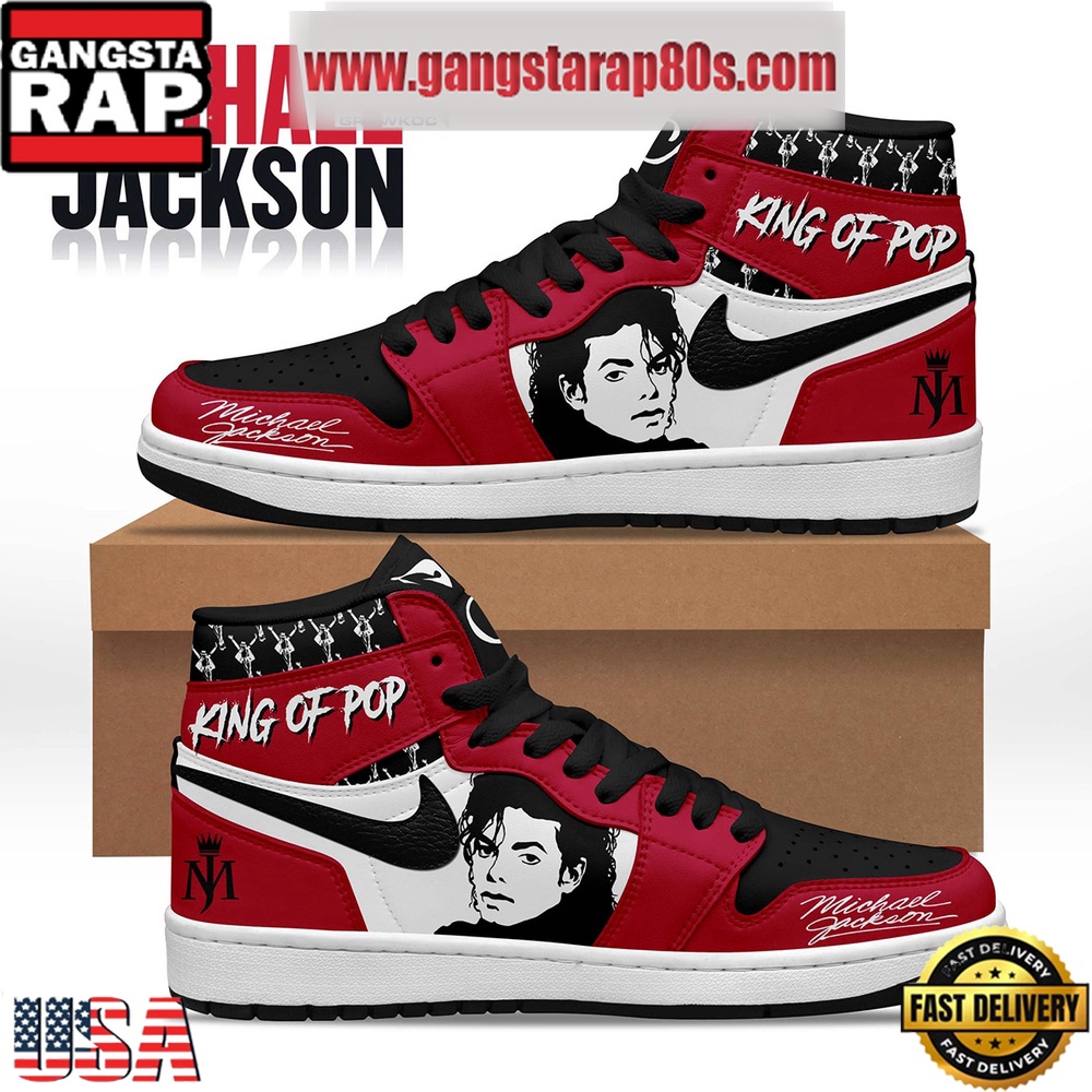 NFL Michael Jackson King Of Pop Fan Air Jordan 1 Sneakers Shoes