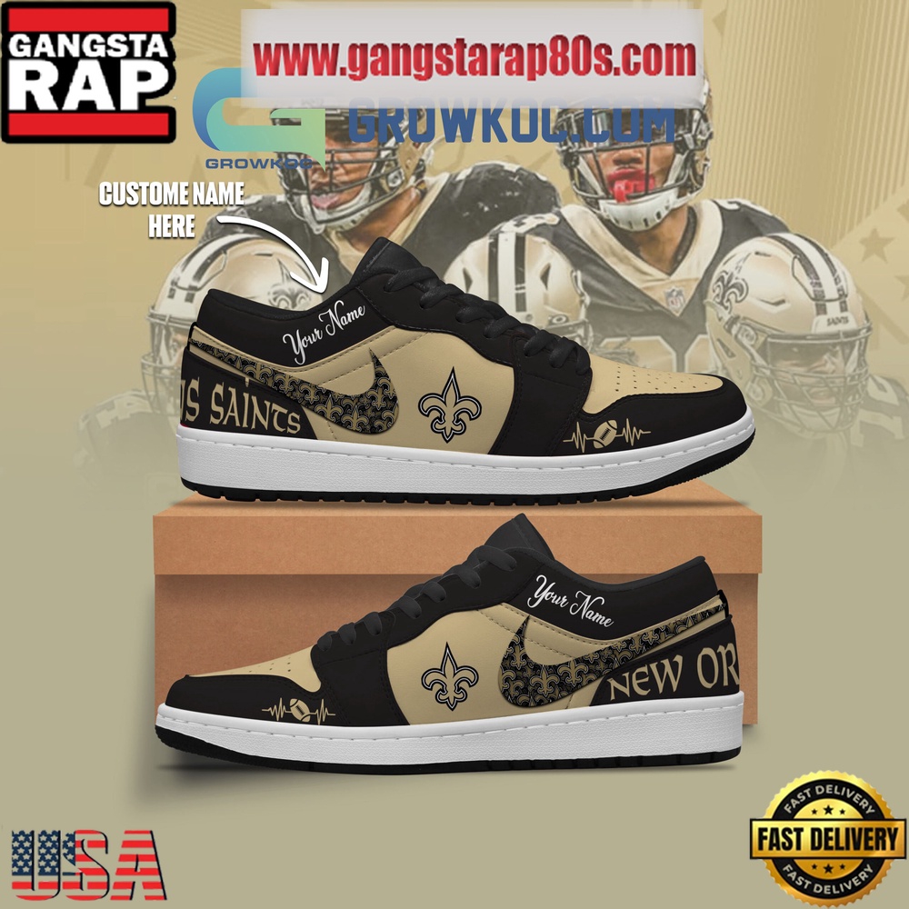 NFL New Orleans Saints Personalized Air Jordan 1 Sneakers Shoes