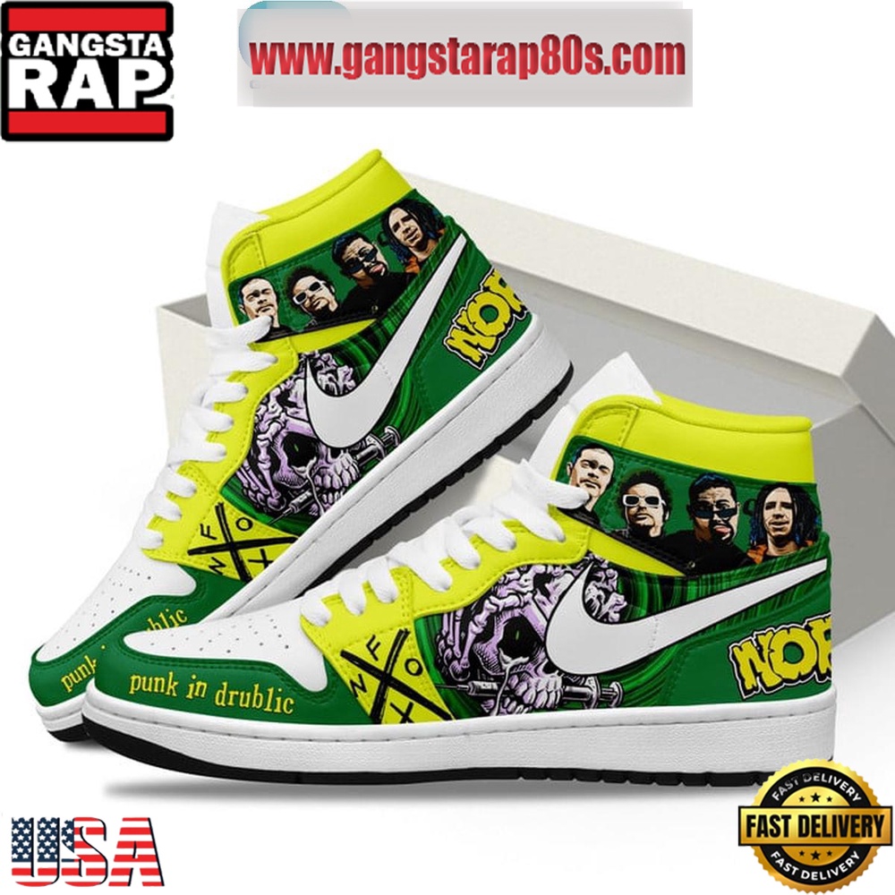 NFL NOFX Punk Band In Drublic Air Jordan 1 Sneakers Shoes