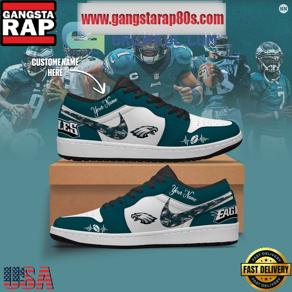 NFL Philadelphia Eagles Personalized Air Jordan 1 Sneakers Shoes