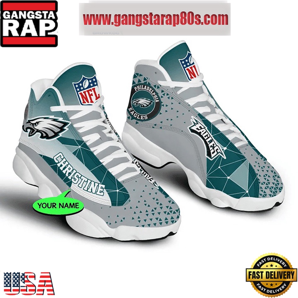 NFL Philadelphia Eagles Personalized Air Jordan 13 Sport Shoes