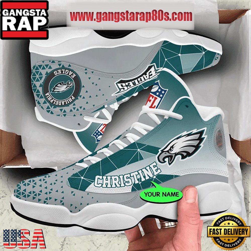 NFL Philadelphia Eagles Personalized Air Jordan 13 Sport Shoes