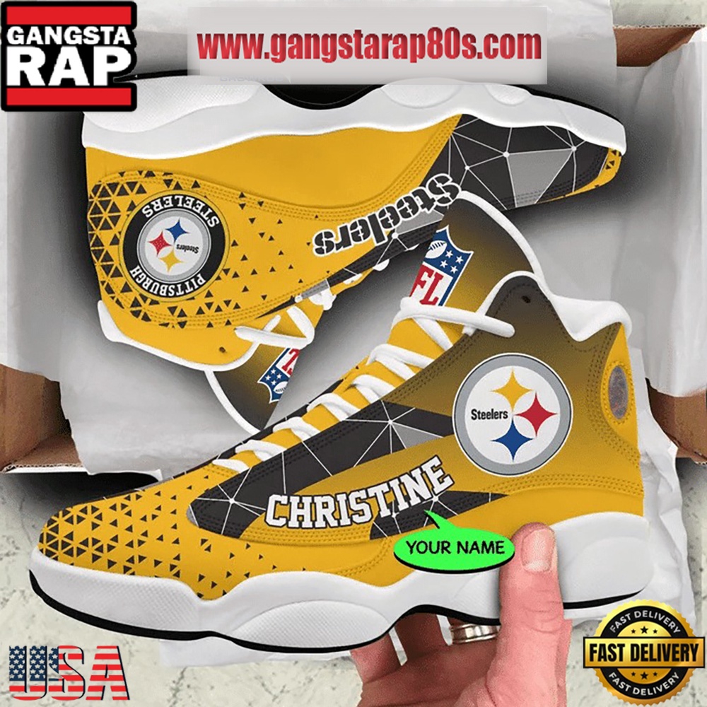 NFL Pittsburgh Steelers Personalized Air Jordan 13 Sport Shoes