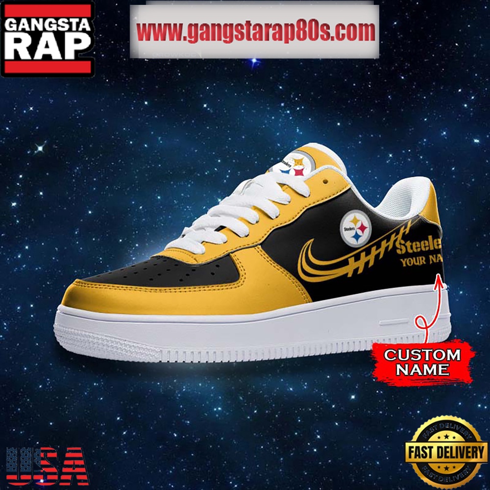 NFL Pittsburgh Steelers Unique Design Custom Name Air Force 1 Sneaker Shoes