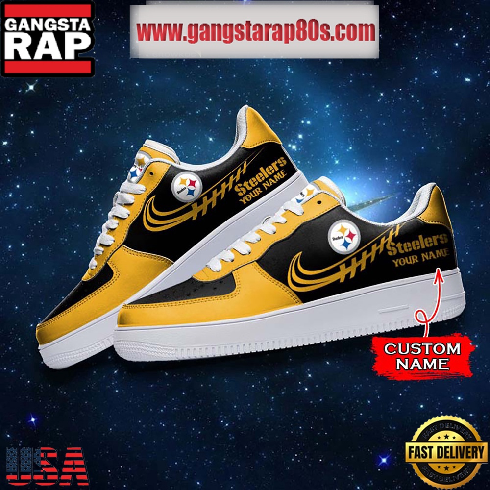 NFL Pittsburgh Steelers Unique Design Custom Name Air Force 1 Sneaker Shoes NFL Pittsburgh Steelers Unique Design Custom Name Air Force 1 Sneaker Shoes