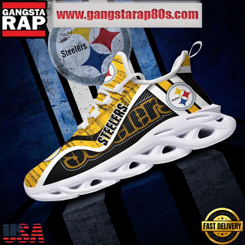 NFL Pittsburgh Steelers Unique Design Max Soul Shoes Running Sneakers NFL Pittsburgh Steelers Unique Design Max Soul Shoes Running Sneakers
