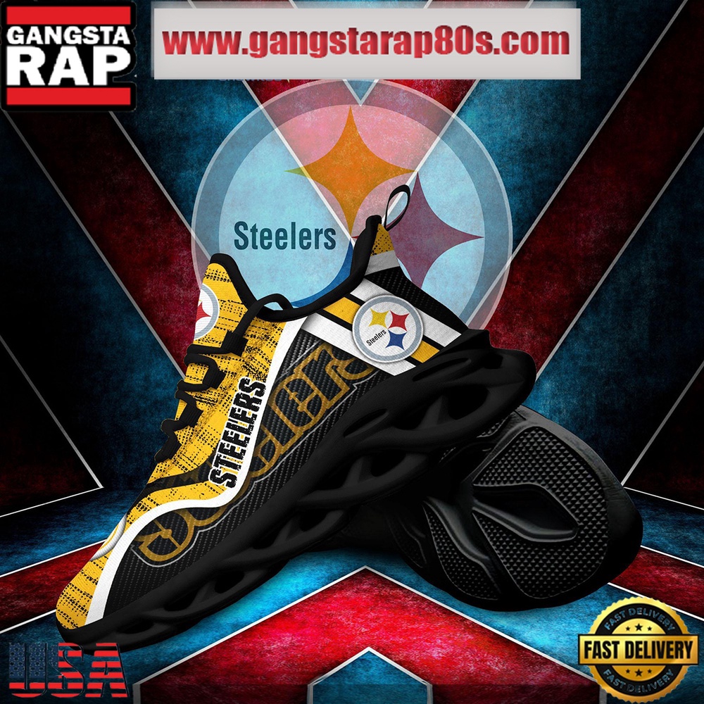 NFL Pittsburgh Steelers Unique Design Max Soul Shoes Running Sneakers NFL Pittsburgh Steelers Unique Design Max Soul Shoes Running Sneakers