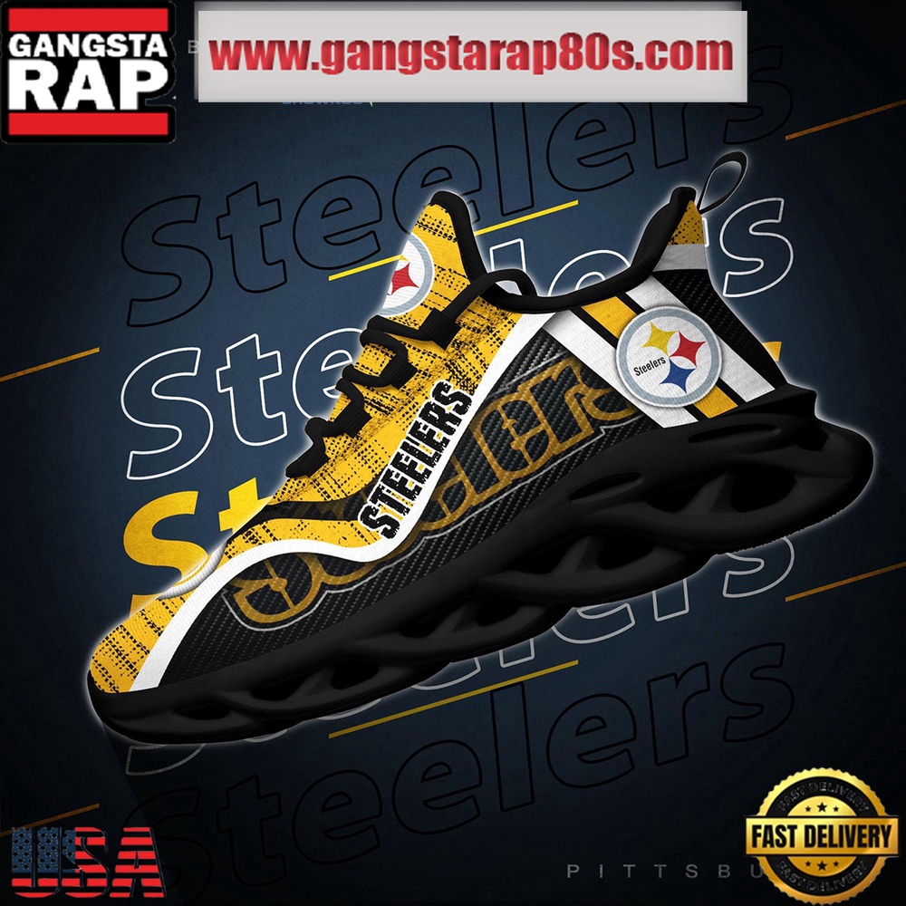 NFL Pittsburgh Steelers Unique Design Max Soul Shoes Running Sneakers