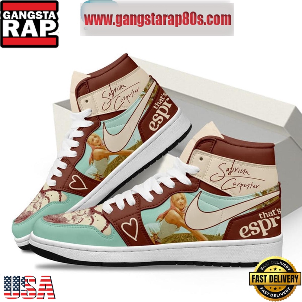 NFL Sabrina Carpenter It's Me Your Espresso Air Jordan 1 Sneakers Shoes