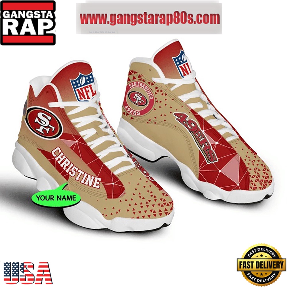 NFL San Francisco 49ers Personalized Air Jordan 13 Sport Shoes