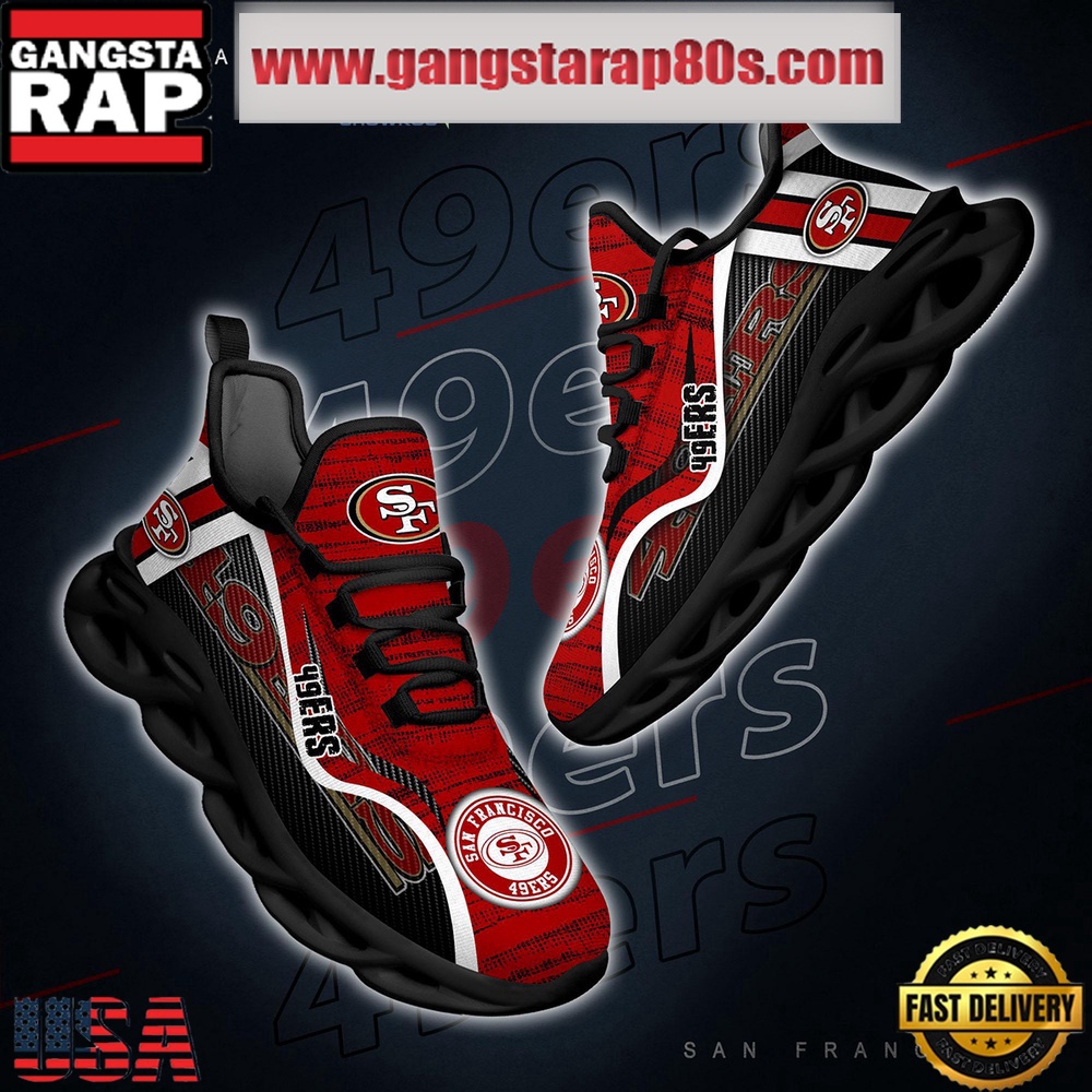 NFL San Francisco 49ers Unique Design Max Soul Shoes Running Sneakers NFL San Francisco 49ers Unique Design Max Soul Shoes Running Sneakers