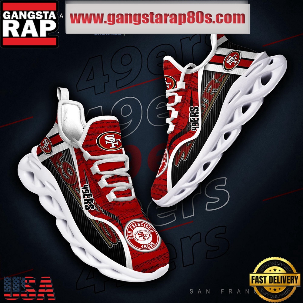 NFL San Francisco 49ers Unique Design Max Soul Shoes Running Sneakers NFL San Francisco 49ers Unique Design Max Soul Shoes Running Sneakers