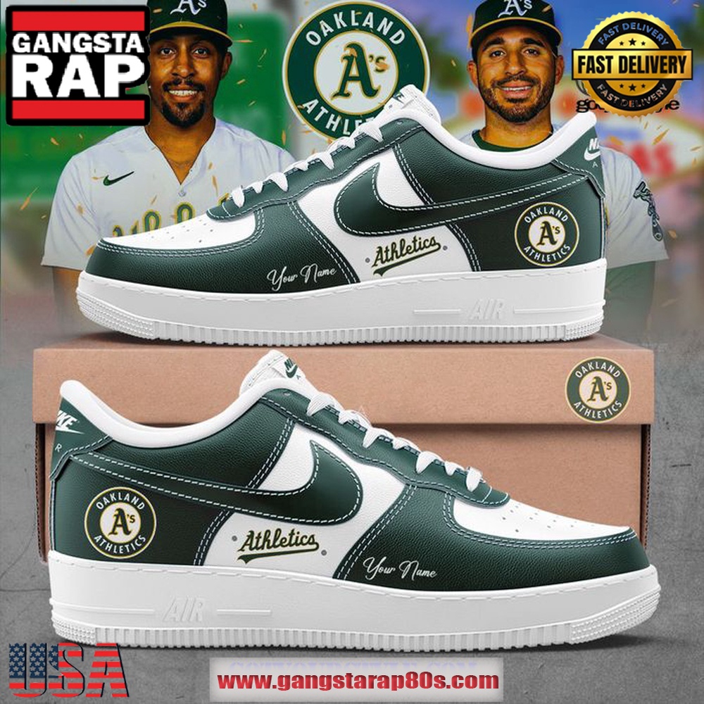 Oakland Athletics 2024 Limited Edition Air Force 1 Running Sneakers Shoes