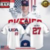 Paul Skenes USA Team World Baseball Classic 2025 White Baseball Jersey Shirt 2 Paul Skenes USA Team World Baseball Classic 2025 White Baseball Jersey