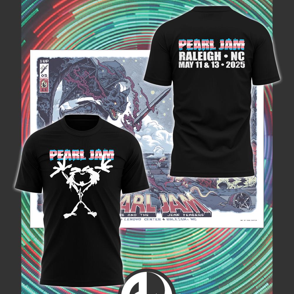 Pearl Jam Dark Matter Tour 2025 Black Shirt