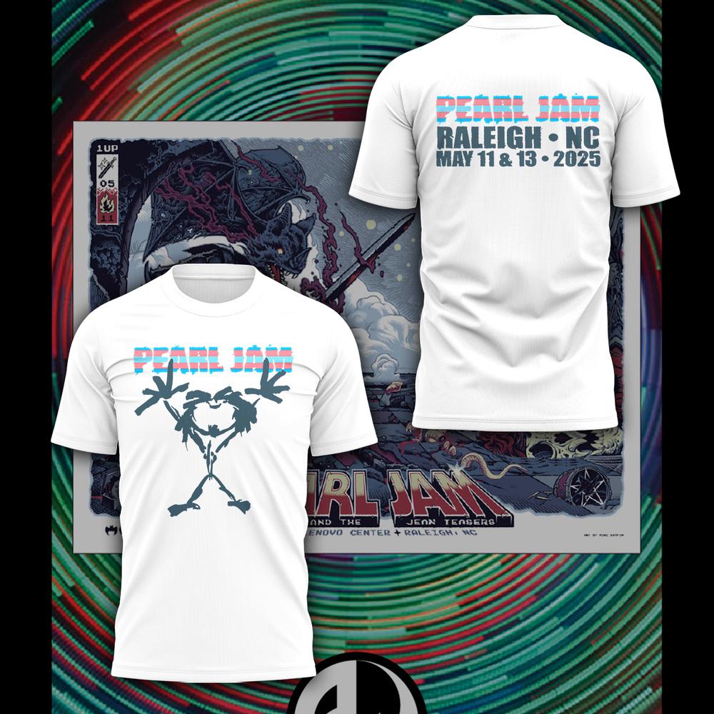 Pearl Jam Dark Matter Tour 2025 White Shirt