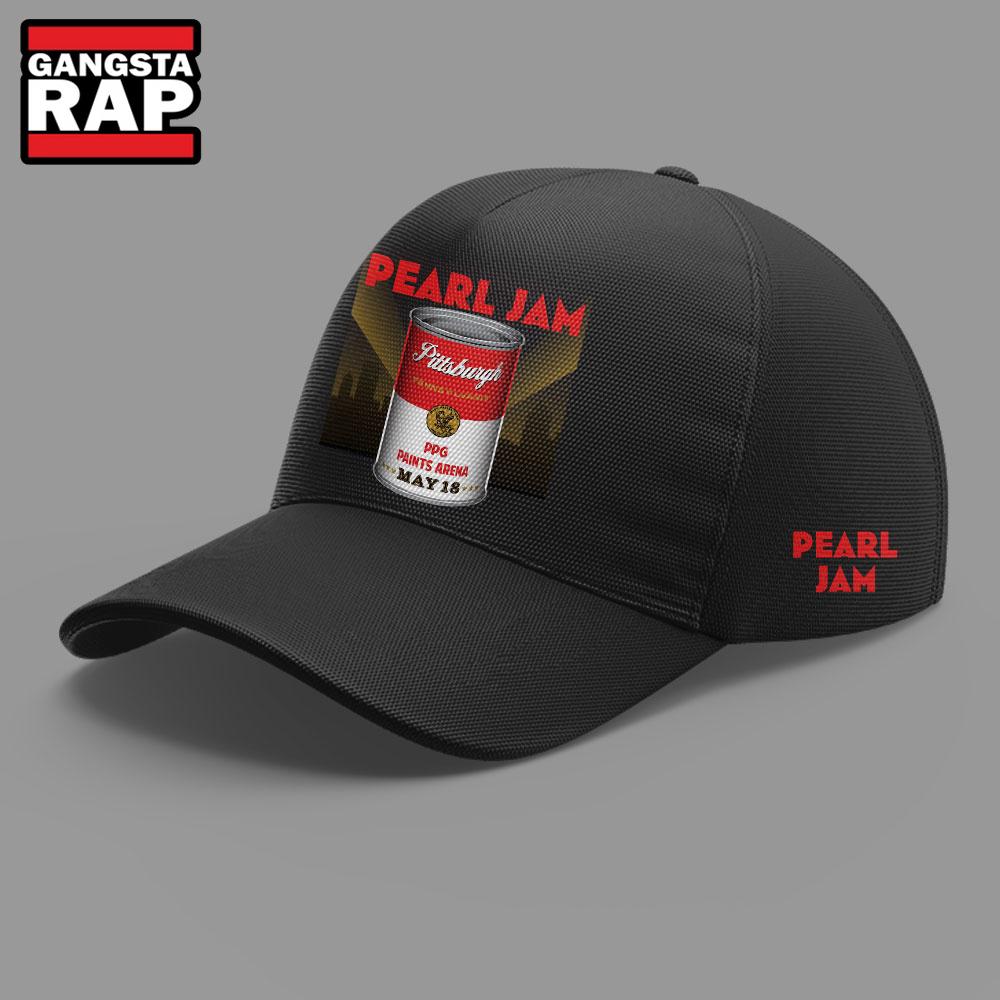 Pearl Jam Dark Matter Tour From Pittsburgh 2025 Design Black 3D Cap