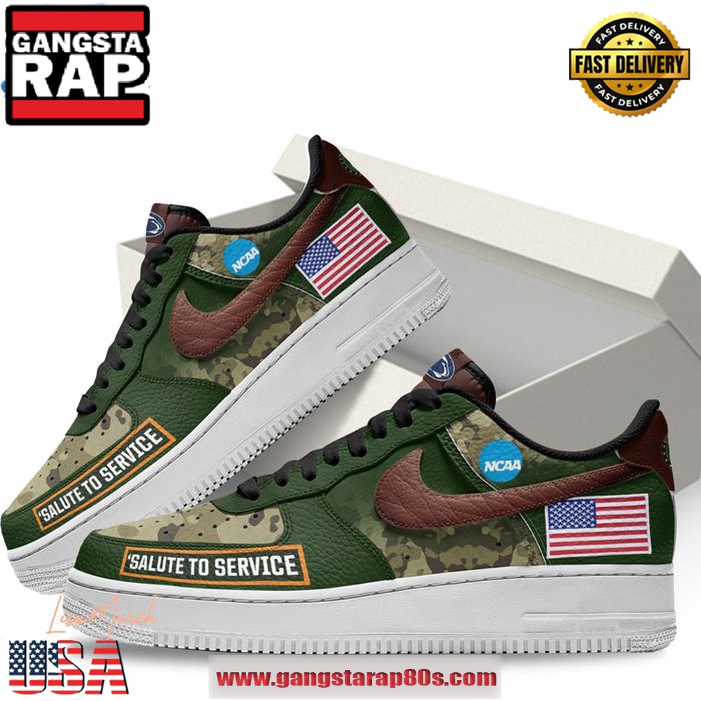 Penn State Salute To Service Air Force 1 Running Sneakers Shoes