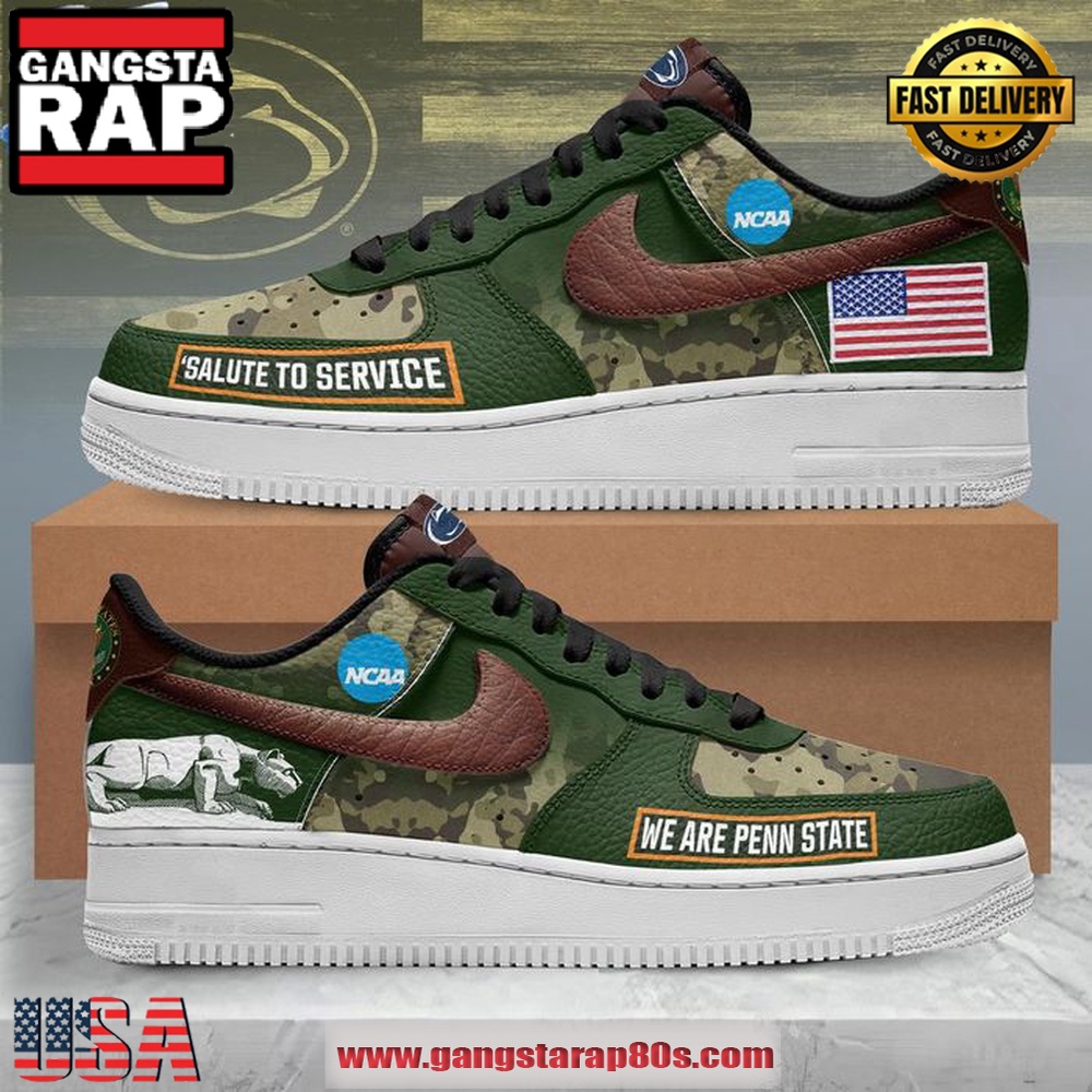 Penn State Salute To Service Air Force 1 Running Sneakers Shoes