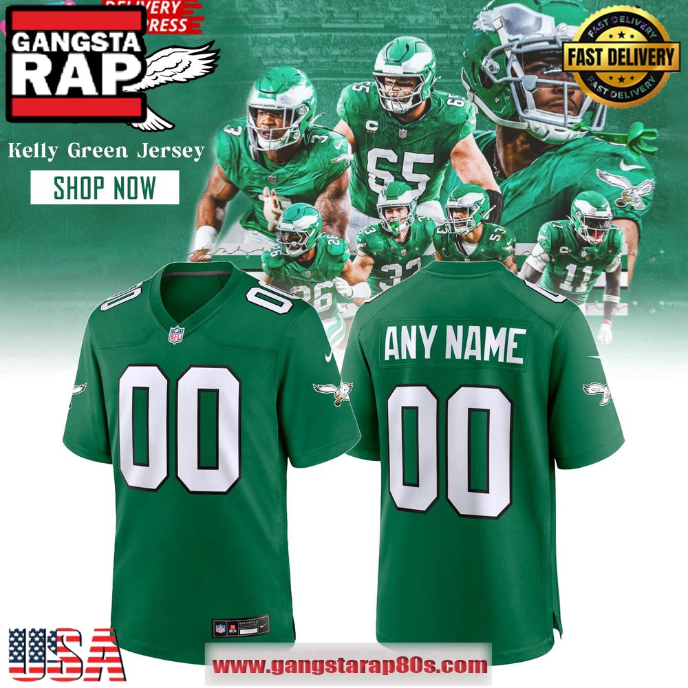 Philadelphia Eagles 2025 Special Edition Kelly Green Week Football Jersey