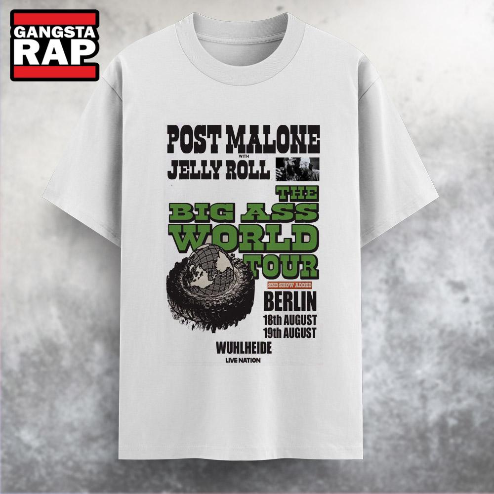 Post Malone The BIG ASS World Tour Aug 18-19 2025 in Berlin & London T Shirt Post Malone The BIG ASS World Tour Aug 18-19 2025 in Berlin & London T Shirt