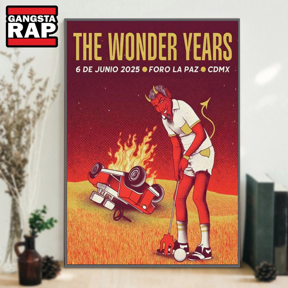 Poster The Wonder Years Jun 6 2025 Foro La Paz, Mexico City, MX Poster Canvas Art