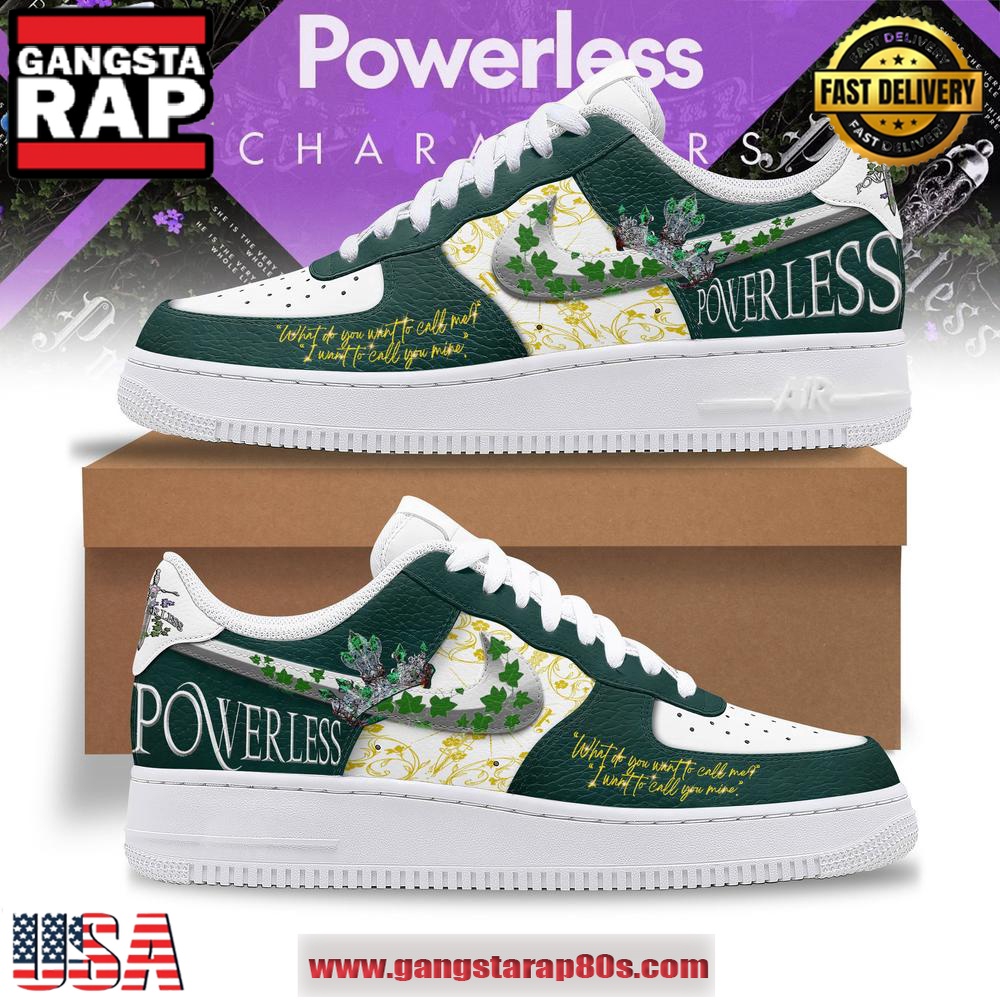 Powerless Lauren Roberts Limited Edition Air Force 1 Running Sneakers Shoes