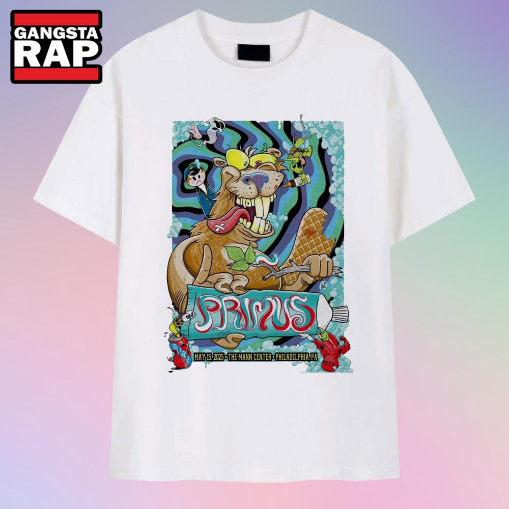 Primus TD Pavilion At The Mann Philadelphia, PA May 15 2025 Show T Shirt