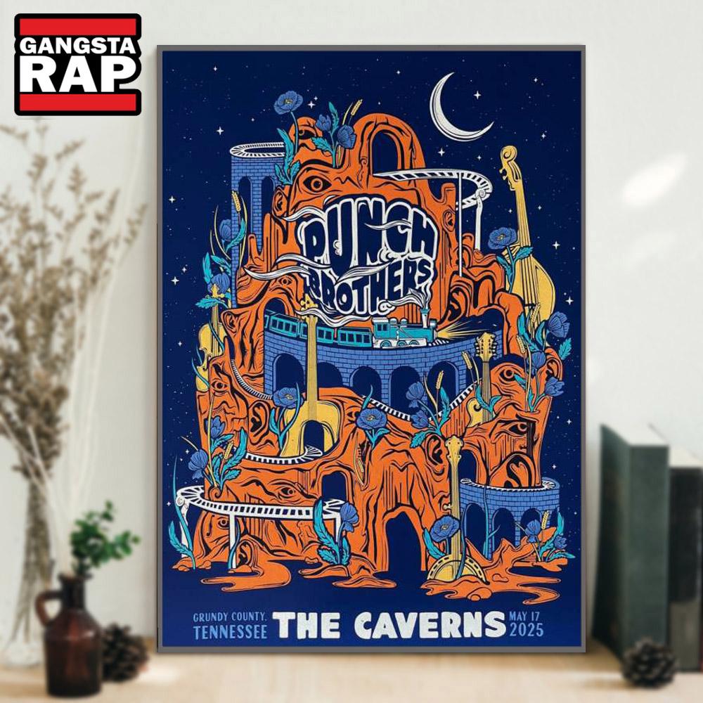 Punch Brothers At The Caverns In Grundy County, TN On May 17 2025 Concert Poster Canvas Art Punch Brothers At The Caverns In Grundy County, TN On May 17 2025 Concert Poster Canvas Art