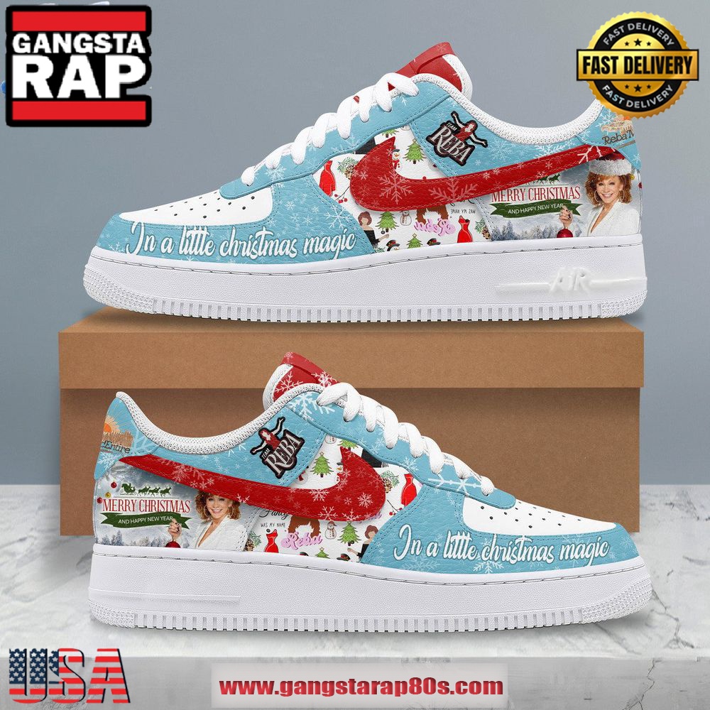 Reba McEntire Merry Christmas Air Force 1 Running Sneakers Shoes