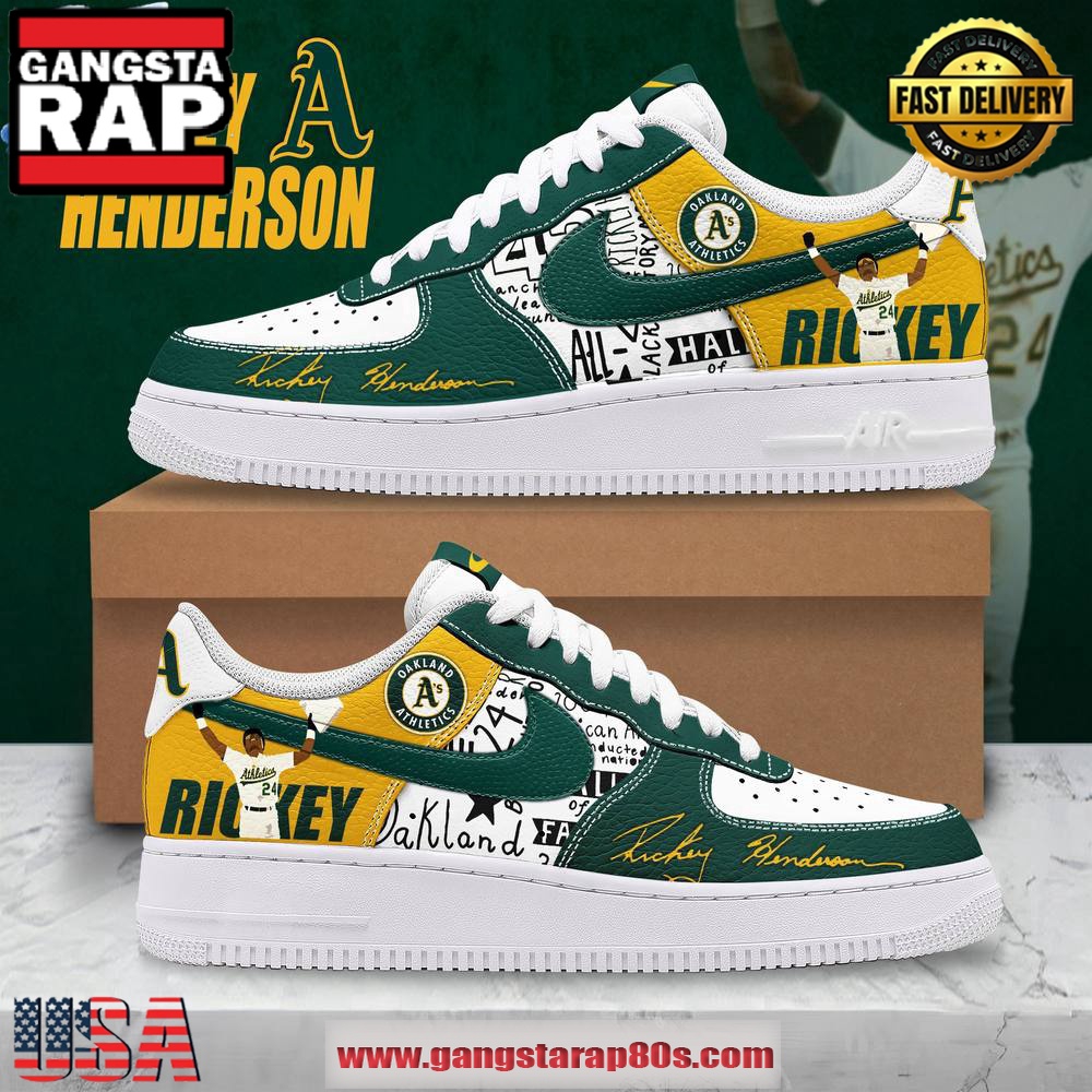 Rickey Henderson Man Of Steal Air Force 1 Running Sneakers Shoes