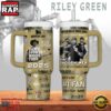 Riley Green Music Custom Stanley Quencher 40oz Stainless Steel Tumbler With Handle 2 Riley Green Music Custom Stanley Quencher 40oz Stainless Steel Tumbler With Handle For Fans
