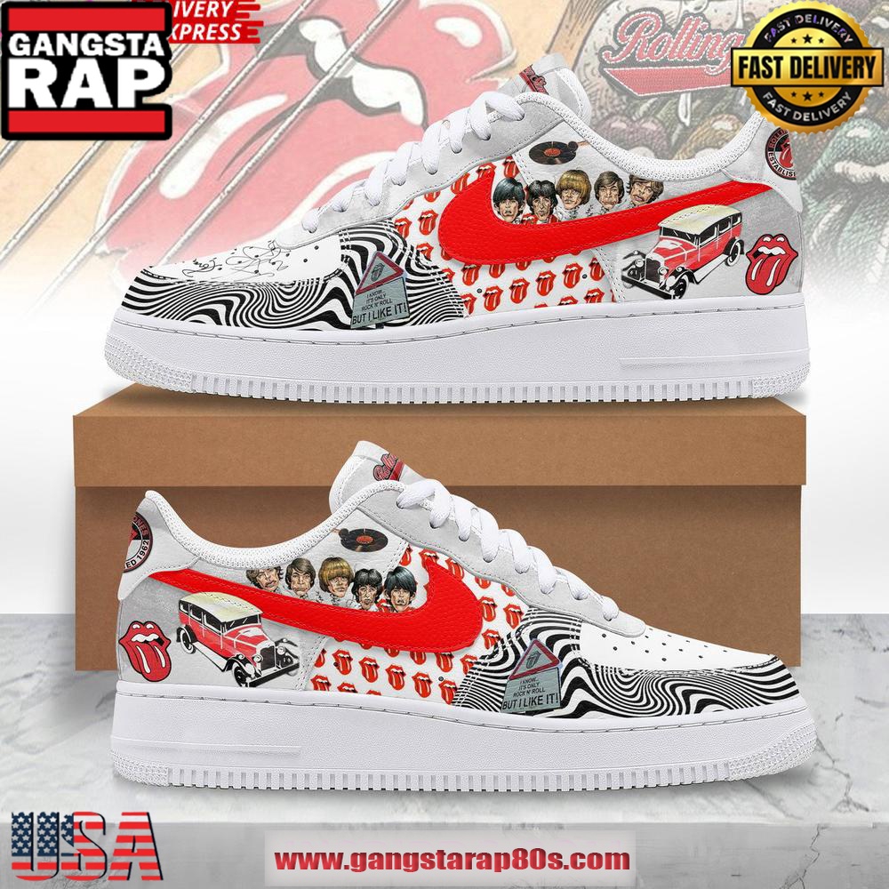 Rolling Stones Retro Vibes Limited Edition Air Force 1 Sneakers Shoes