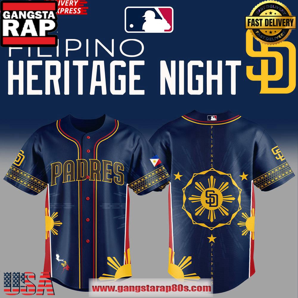 San Diego Padres Filipino Heritage Night 2025 Edition Baseball Jersey Shirt San Diego Padres Filipino Heritage Night 2025 Edition Baseball Jersey Shirt