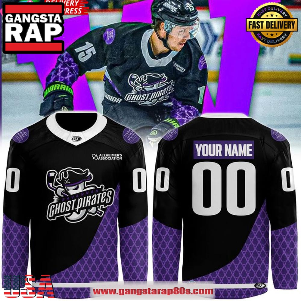 Savannah Ghost Pirates Alzheimer’s Awareness 2025 Limited Edition Hockey Jersey Savannah Ghost Pirates Alzheimer’s Awareness 2025 Limited Edition Hockey Jersey
