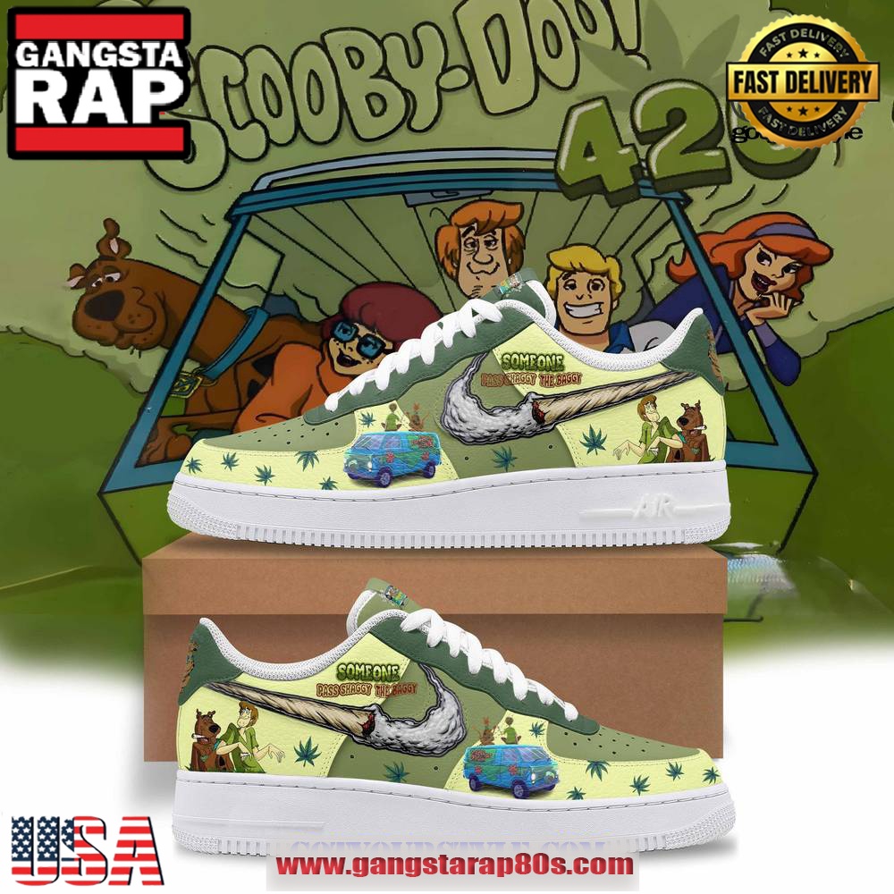 Scooby Doo 420 Someone Pass Shaggy The Baggy Air Force 1 Running Sneakers Shoes Scooby Doo 420 Someone Pass Shaggy The Baggy Air Force 1 Running Sneakers Shoes