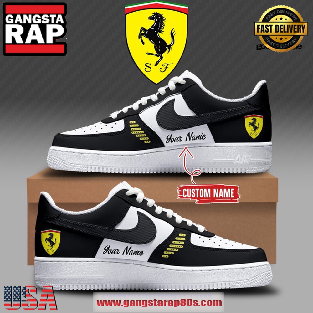 Scuderia Ferrari Monza Special Edition Custom Name Air Force 1 Running Sneakers Shoes Scuderia Ferrari Monza Special Edition Custom Name Air Force 1 Running Sneakers Shoes