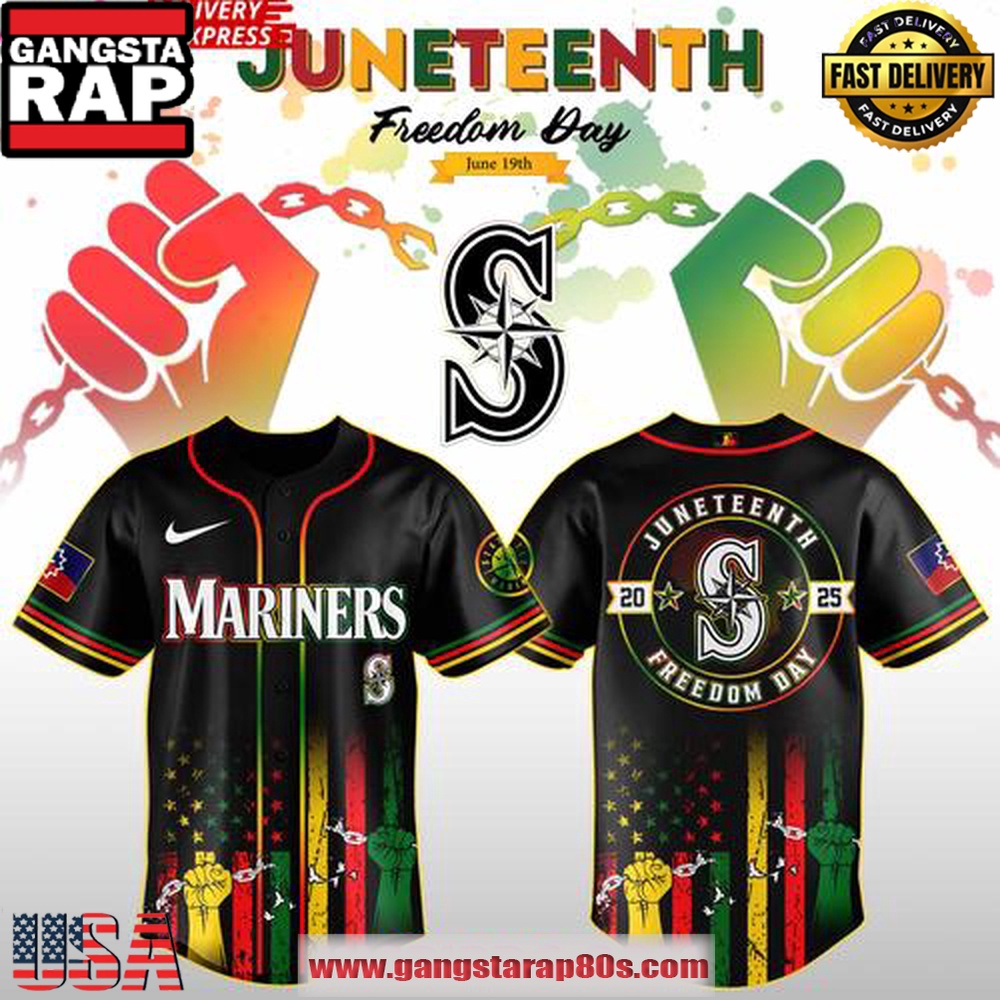 Seattle Mariners Juneteenth Day 2025 Special Baseball Jersey Shirt Seattle Mariners Juneteenth Day 2025 Special Baseball Jersey Shirt