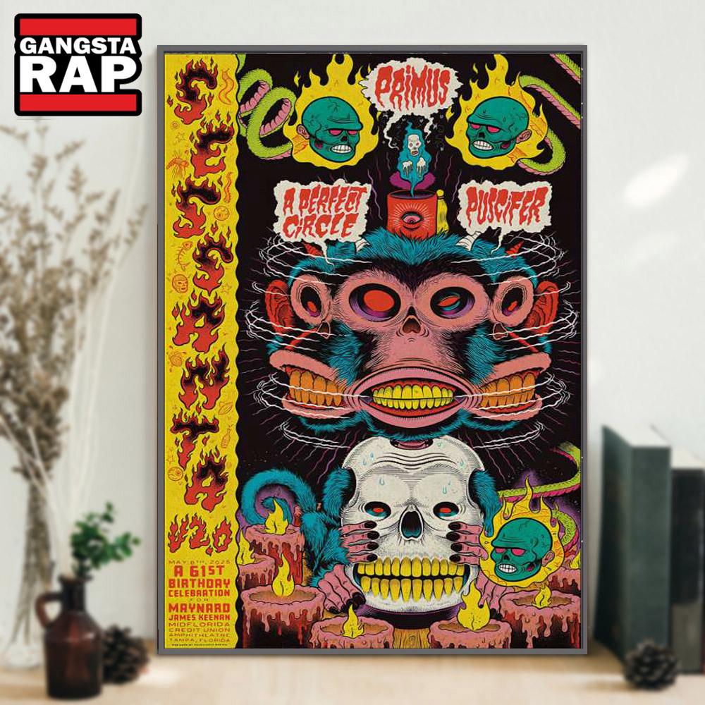 Sessanta Midflorida Credit Union Amphitheatre May 8 2025 Tampa, FL Concert Poster Canvas Art