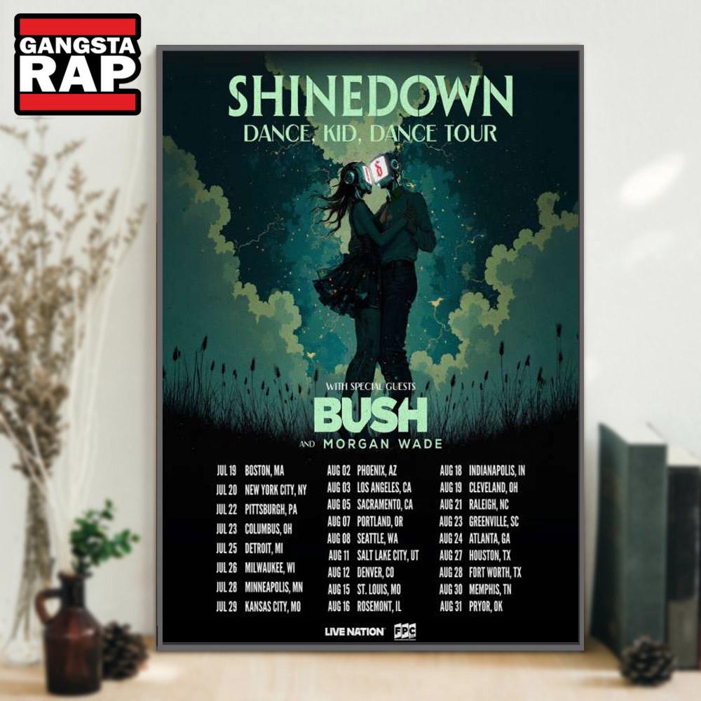 Shinedown Dance, Kid, Dance Tour 2025 Poster Canvas Art