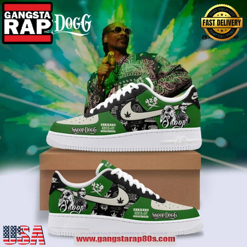 Snoop Dogg 420 Weed Limited Edition Air Force 1 Running Sneakers Shoes