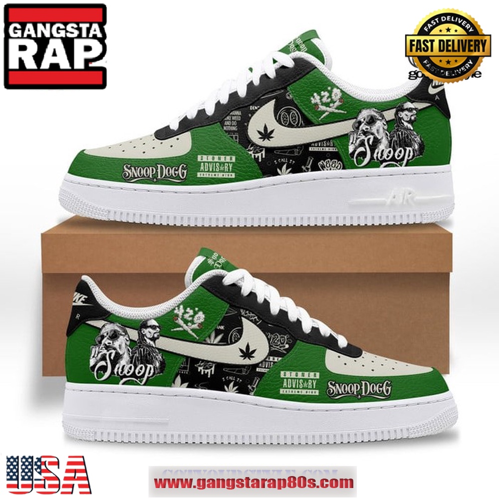 Snoop Dogg 420 Weed Limited Edition Air Force 1 Running Sneakers Shoes