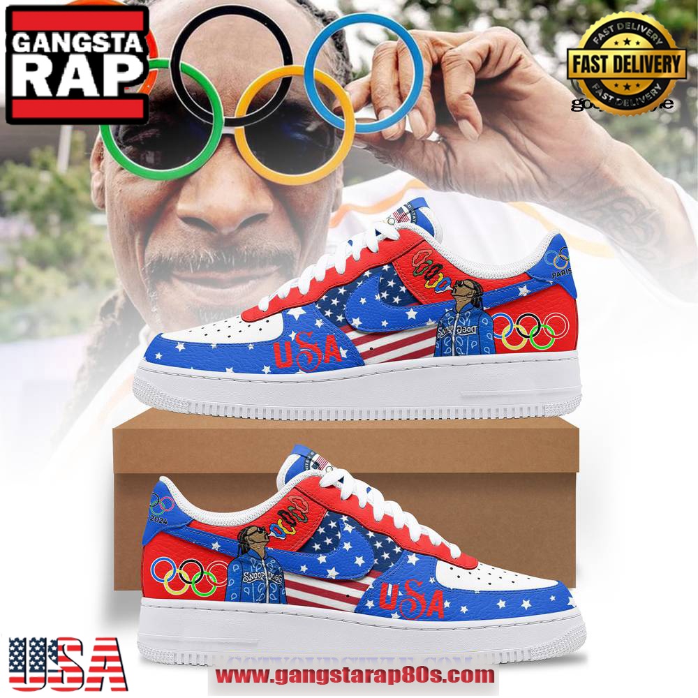 Snoop Dogg USA Smoke Olympic Games Limited Air Force 1 Running Sneakers Shoes