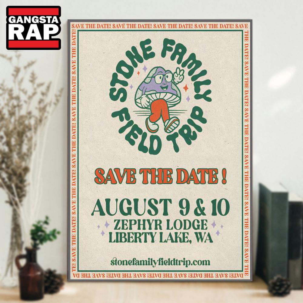 Stone Family Field Trip Zephyr Lodge Liberty Lake, WA Aug 9-10 2025 Tour Poster Canvas Art