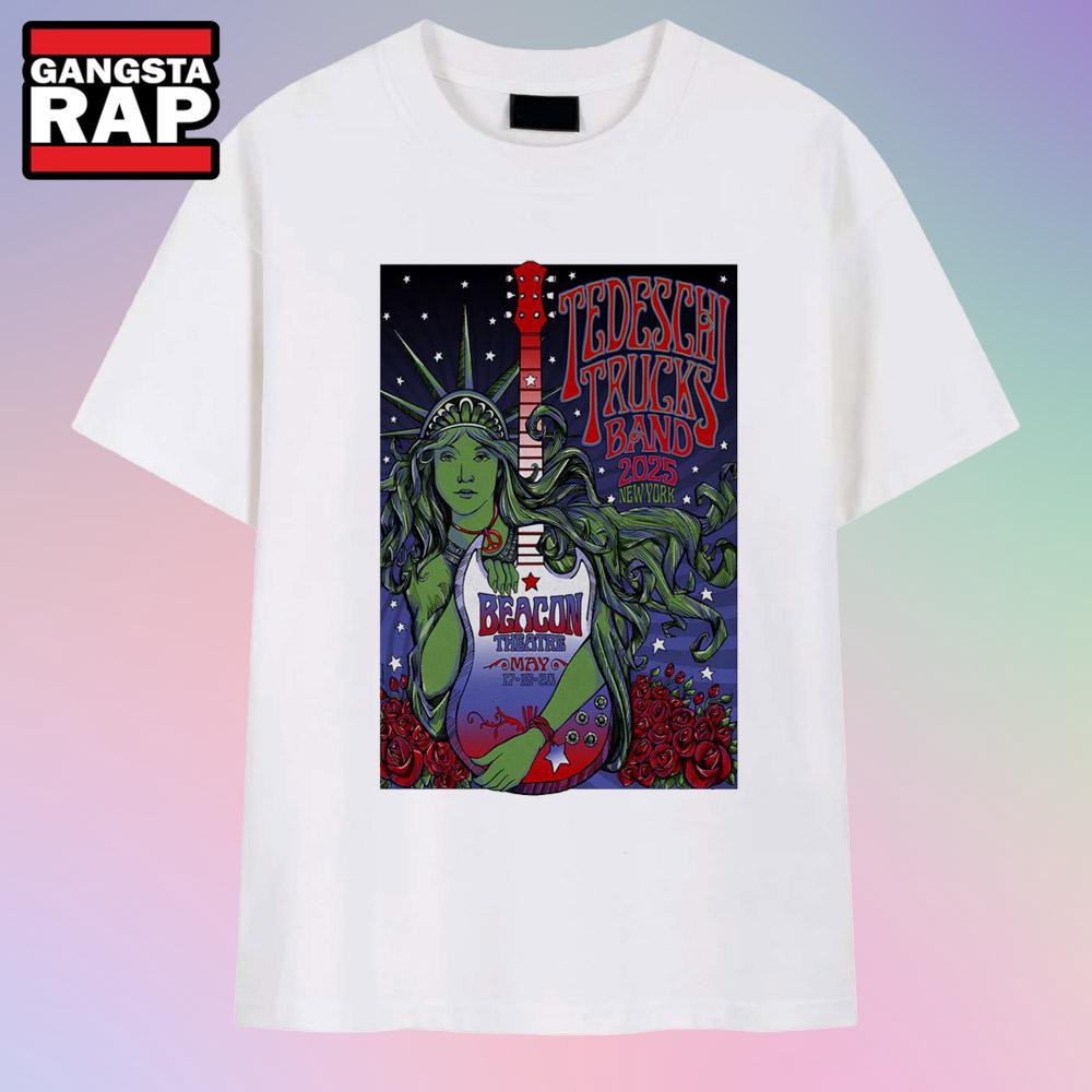 Tedeschi Trucks Band Beacon Theatre New York, NY May 17-19 2025 Tour T Shirt Tedeschi Trucks Band Beacon Theatre New York, NY May 17-19 2025 Tour T Shirt