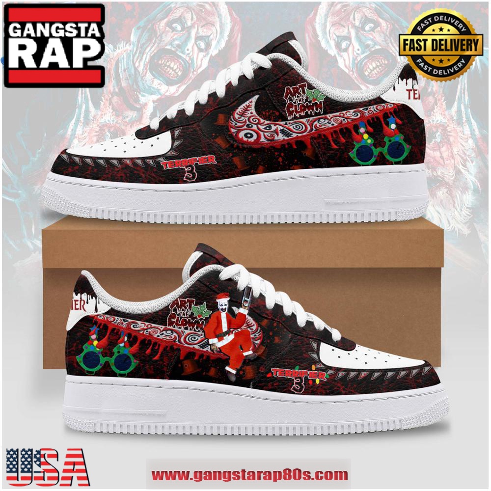 Terrifier 3 Santa Clown Christmas Air Force 1 Running Sneakers Shoes