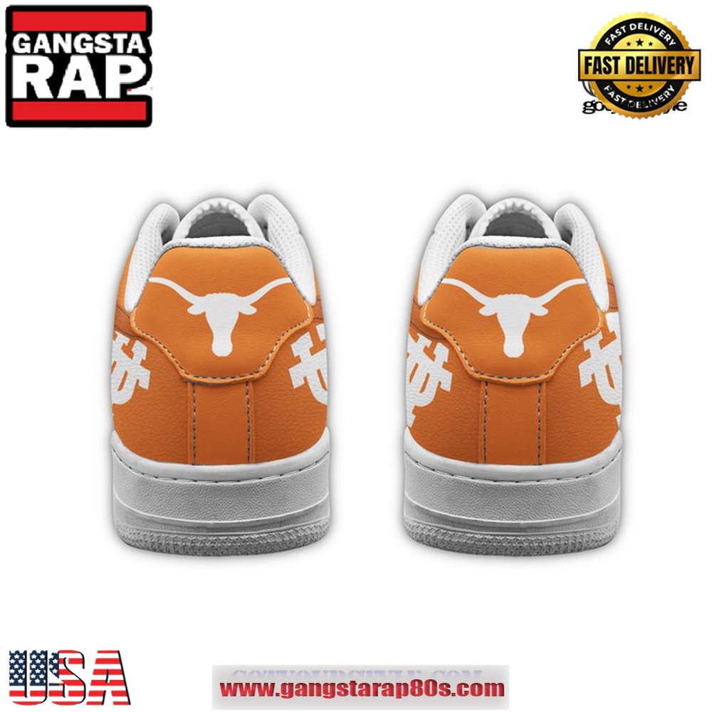 Texas Longhorns Hook Em Horns Air Force 1 Running Sneakers Shoes Texas Longhorns Hook Em Horns Air Force 1 Running Sneakers Shoes
